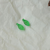 Small green acrylic earrings, hair accessory, pendant, wholesale