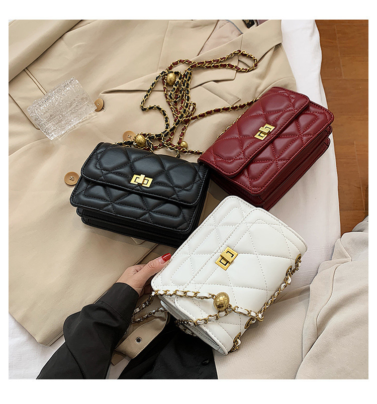 High quality, bags this year, 2024 new trendy and trendy, niche design, ins chain black crossbody bag for women_voghion.com