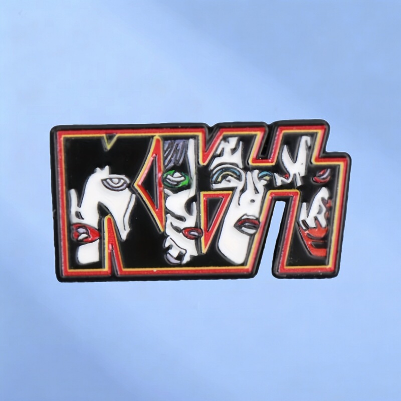 Rock Band Kiss Style Brooch Design Metal Badge Pin Accessories School Bag Decoration Ready Wholesale Rock Band Kiss Style Brooch Design Metal Badge Pin Accessories School Bag Decoration Ready Wholesale
