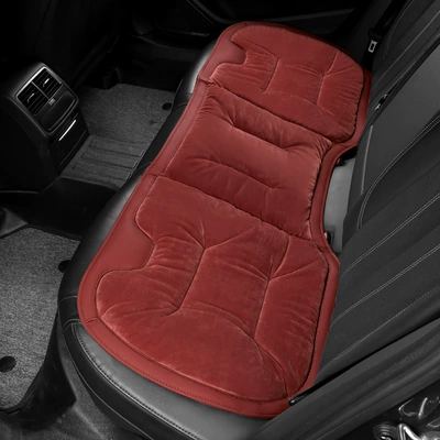 cushion fleece-lined three-piece single-piece car | Wool pad - rear-leaflet-volcanic-red