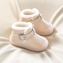 寶寶棉鞋軟底加絨保暖冬季-一兩歲半學步鞋女嬰兒嬰幼兒小皮靴