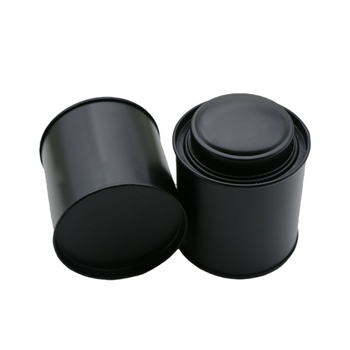 67带内盖凸盖圆罐批发 香薰马口铁圆形铁罐 黑色印刷茶叶包装铁罐