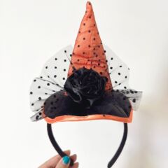 現物クロスボーダーハロウィーン魔女カチューシャ仮装舞踏会cos魔女帽子カチューシャレースカチューシャ写真撮影道具
