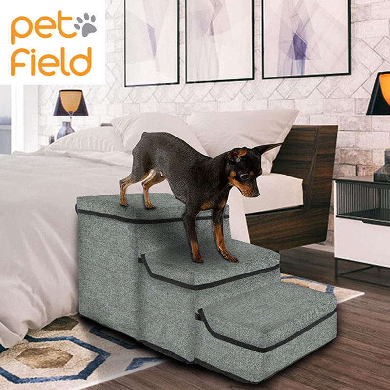 Cross-Border Amazon Pet Climbing Ladder Portable Dog Bed Cat Bed Multifunctional Slope-Assisted Dog Stairs Dog Bed Customization