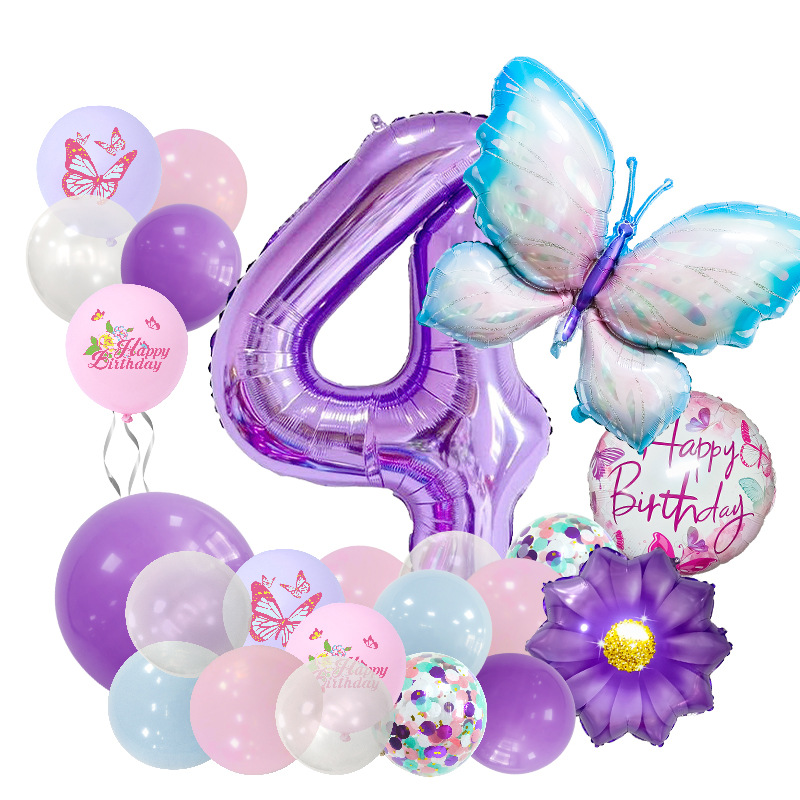 Casual Cute Letter Butterfly Aluminum Film Birthday Festival Balloons display picture 9