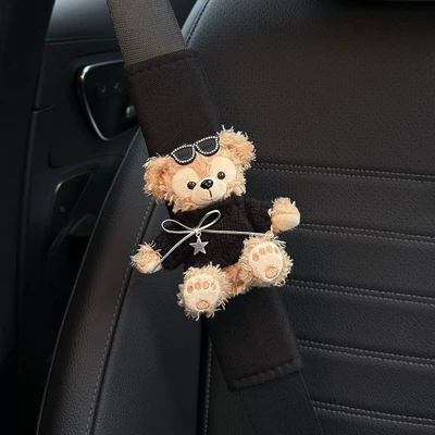 Duffy Car Seat Belt Shoulder: Seat belt shoulder pad - star-duffy-black-shoulder-pads