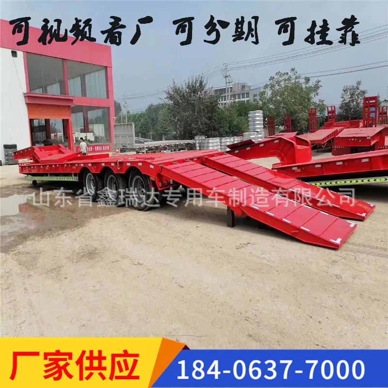 Heavy-Duty Cargo Transport Lowbed Semi-Trailer Multi-Axle Specialty Trailer Heavy-Duty Design Kazakhstan