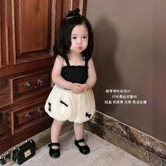 2022 Summer Korean Influencer Girl's Thin Disposable Stylish Sleeveless Backless Shorts Set Cute Outfit