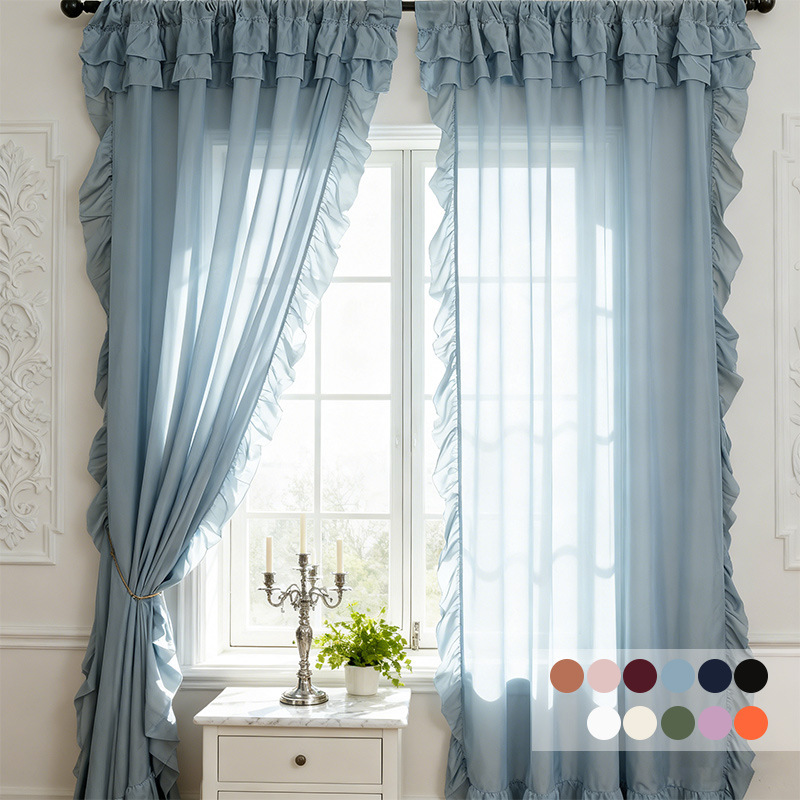 Cross-Border Finished Curtains and Sheer Curtains, Popular Models That Let Light through but Not People, Balcony and Living Room Ruffled Sheer Curtains, Dropshipping Cross-Border Finished Curtains and Sheer Curtains, Popular Models That Let Light through but Not People, Balcony and Living Room Ruffled Sheer Curtains, Dropshipping