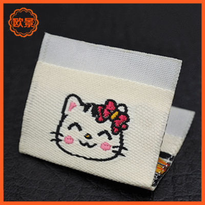 杭州厂家服装织唛领标定做 童装对折织标高密布标主唛头定制|ms