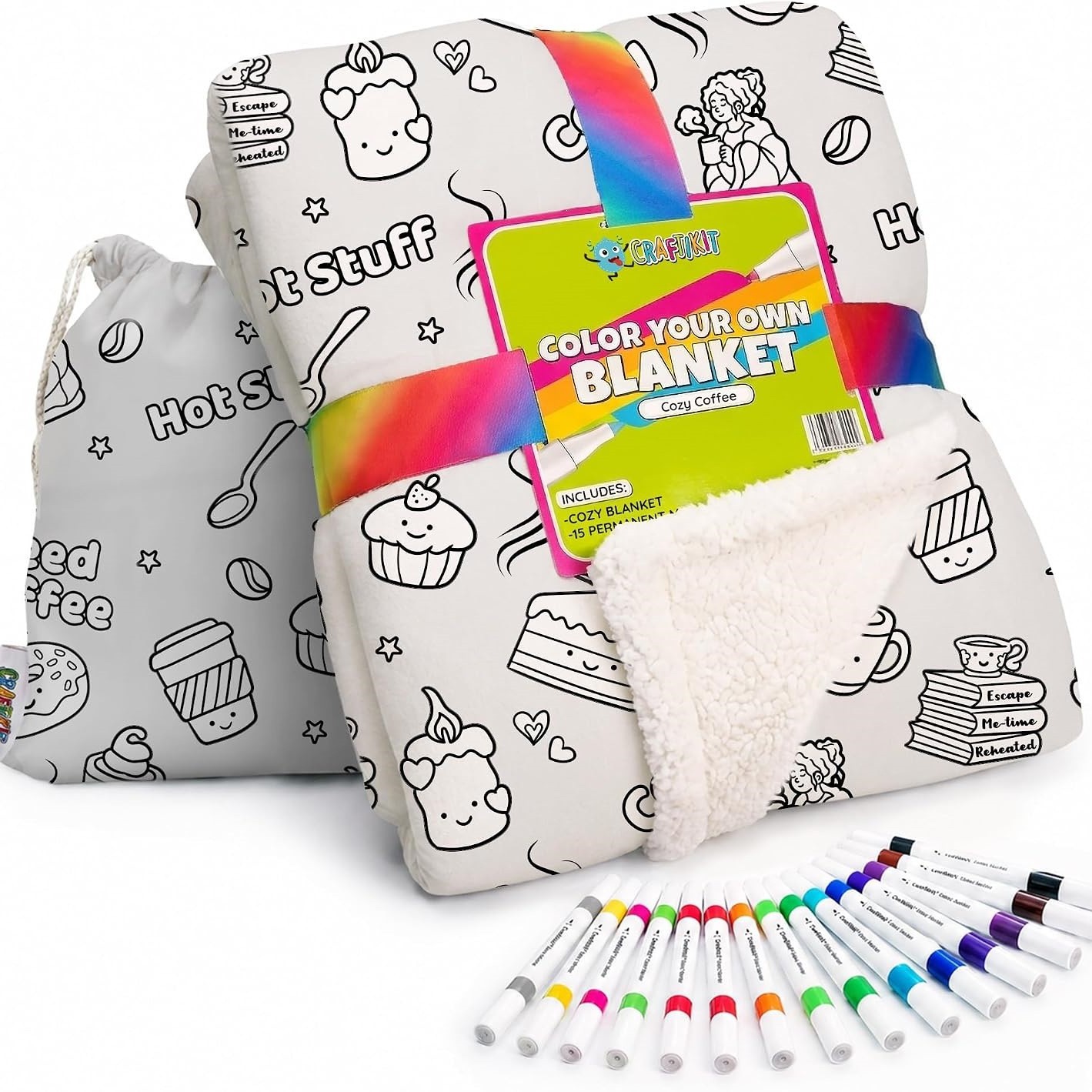 Amazon's best-selling DIY doodle blanket, lambswool, for children, Christmas, Halloween, factory direct shipment