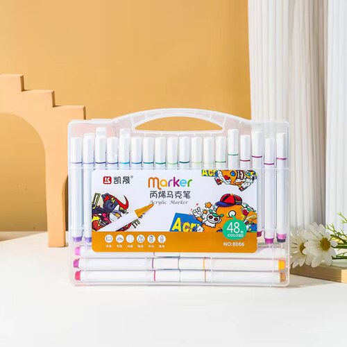 48-color acrylic marker DIY painting water-based paint pen children's graffiti waterproof and impermeable acrylic pen wholesale