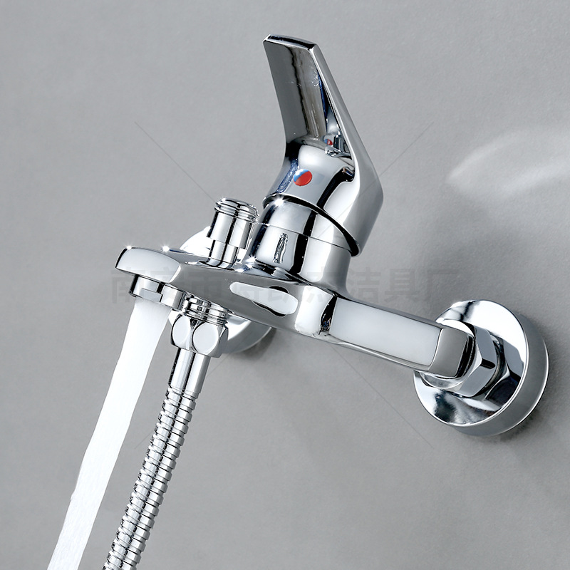 Universal copper hot and cold shower faucet electric water heater mixing valve concealed triple bathtub faucet shower suit