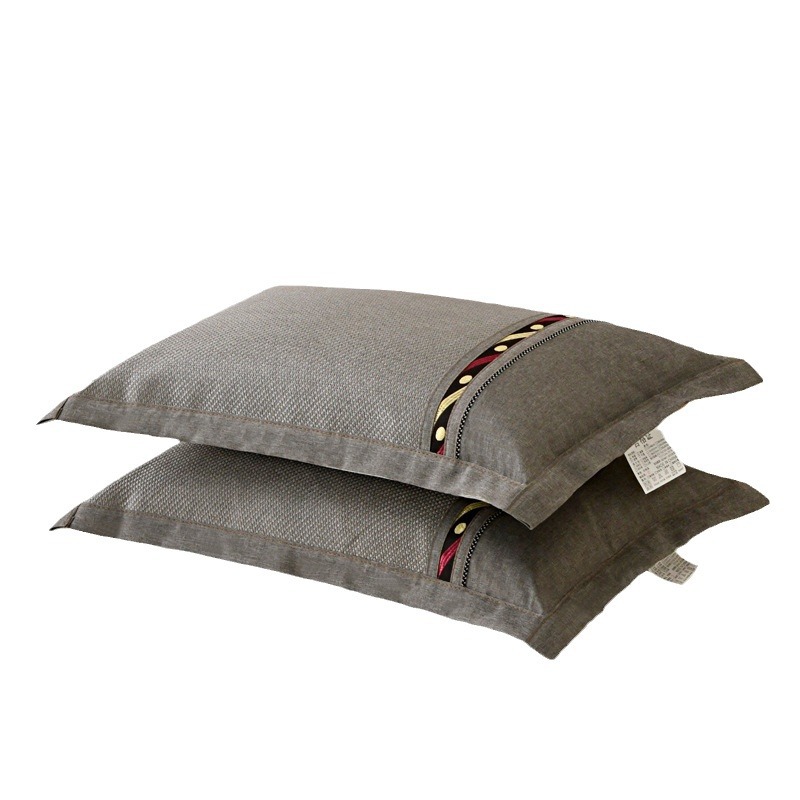 Summer Ice Silk Rattan Mat Buckwheat Pillow Buckwheat Husk Pillow Core Summer Single Cooling Neck-Protecting Hard Pillow Pe Pillow Wholesale