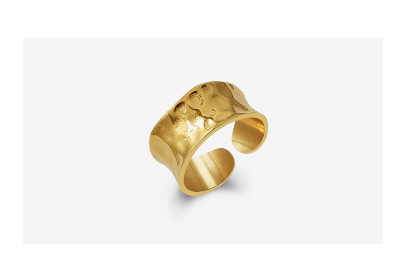 Anillo De Acero De Titanio Irregular Hecho A Mano Coreano display picture 13