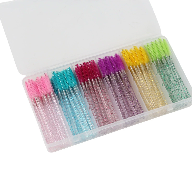 Brush for eyelashes, eye pencil, sponge, set, storage box