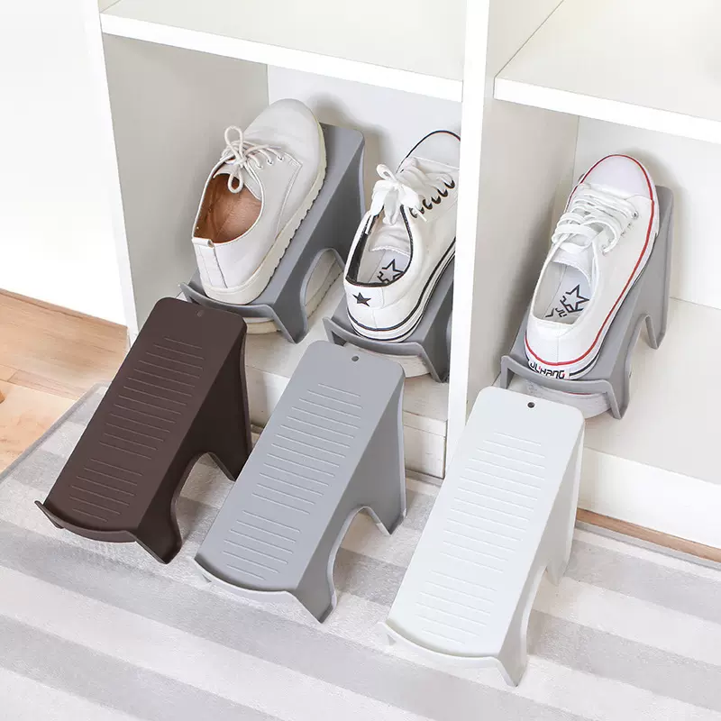 家用双层鞋架收纳家用宿舍门口简约一体式加厚鞋架分层鞋托置物架