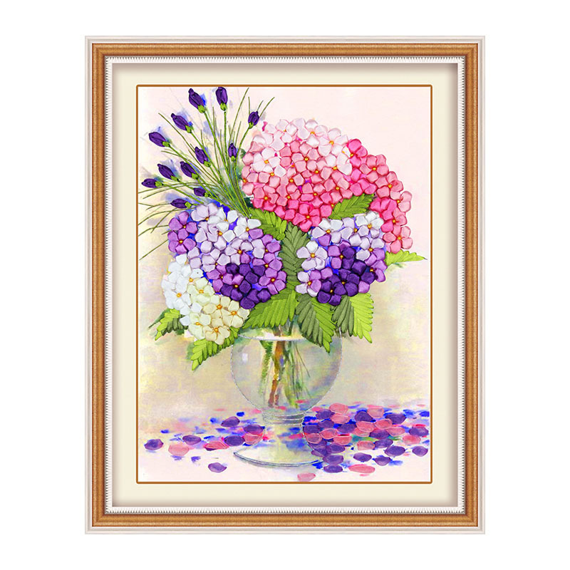 Oujin nianhua cinta bordado fábrica directa color impresión colgante pintura fragante Manting sala de estar entrada pintura decorativa