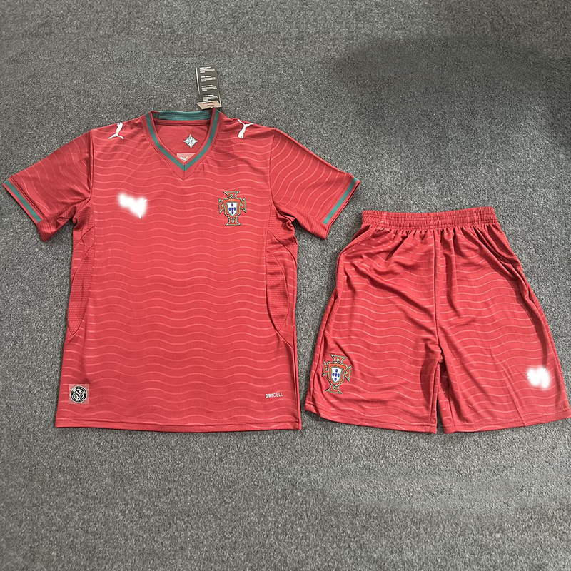 26-27 Portugal Home Red Adult Short-Sleeved Football Uniform Set Match Jersey Set Uniform