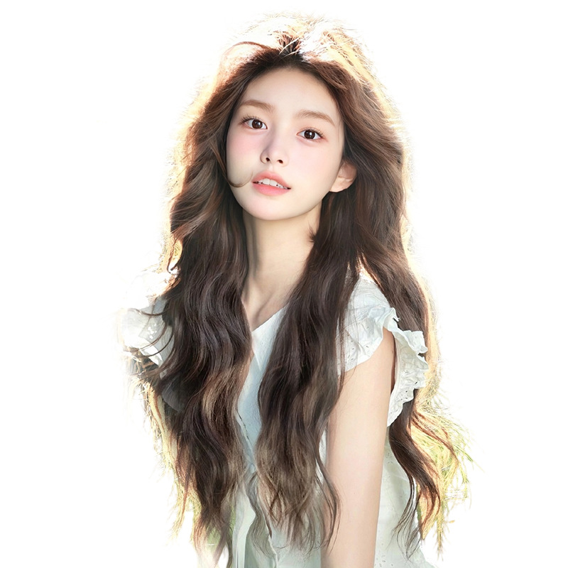 Ensemble de trois extensions de cheveux bouclés en laine pour femmes, volume accru, longs, réalistes, invisibles, effet naturel ondulé._voghion.com