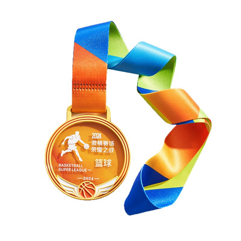 Trofeo de cristal y medalla en stock para personalizar premios de competiciones deportivas escolares de baloncesto, fútbol, bádminton, tenis de mesa y conmemoraciones.