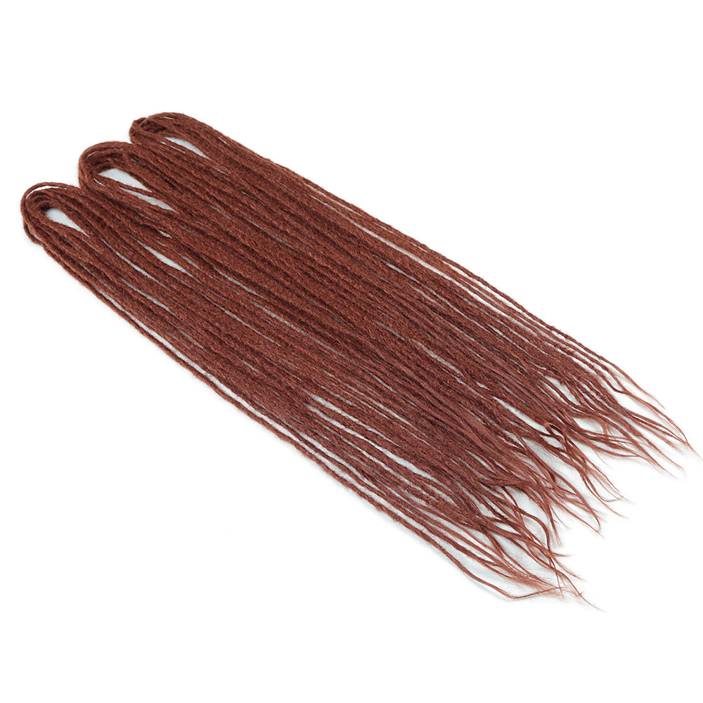 Peluca de trenzas sucias de doble cola europea y americana, pelo largo y liso, pelo de ganchillo, hip-hop, trenza de reggae, bolsa de anillo jamaicana, dreadlocs