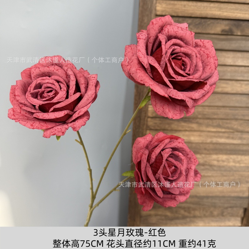 별과 달 장미 3개