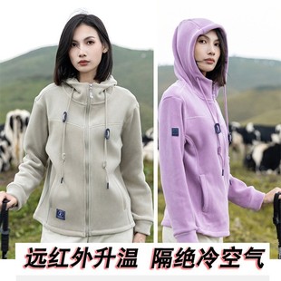 2024 Fall/Winter Fleece Coat for Men and Women with Thickened fleece-lined Fleece Coat Loose Cardigan Jacket