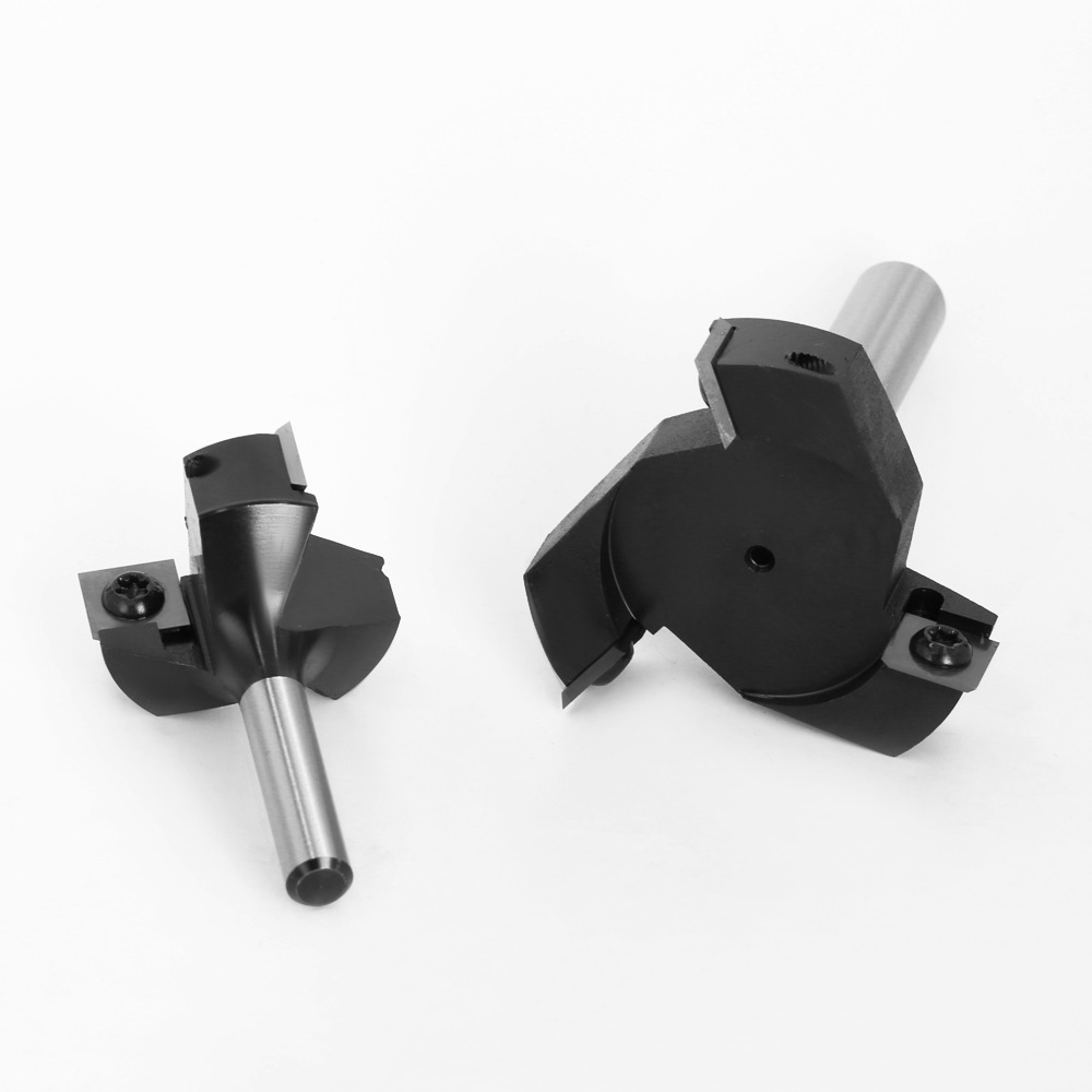 1/2 mango de tres cuchillas T-cuchillo ranura cuchillo ranurado cuchillo carpintería fresadora ranurado cortador de fresado cortador T-tipo Tenon cortador de la carpintería Gong fresadora