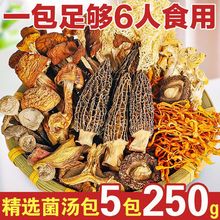 云南七彩菌汤包羊肚菌茶树菇香菇竹荪虫草花菌菇汤包干货煲汤食材