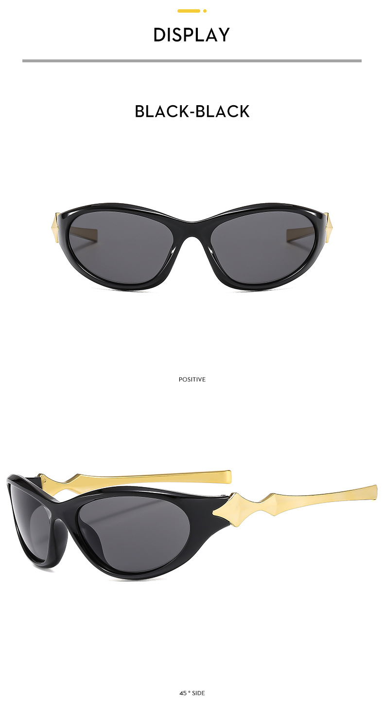 45g Weight Full Frame Glasses Structure Sunglasses Classification PC, UV400 Protection Lens Material Special-Shaped Mirror Glasses Style Outdoor, Travel Occasion Geometric Pattern Unisex Gender Streetwear Style Streetwear Geometric PC UV400 Protection Special-Shaped Mirror Full Frame Men's Sunglasses 7