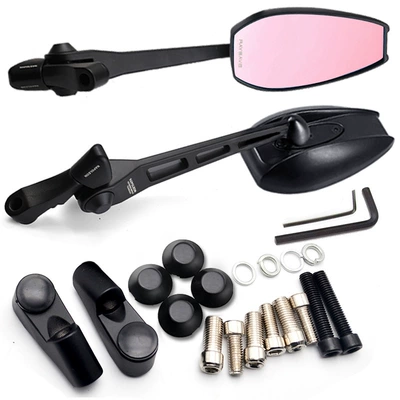 AOS4 rearview mirror extended Motorcycle rearview mirror - default-screw-specifications-aos4-extension-rod-black-purple-glass