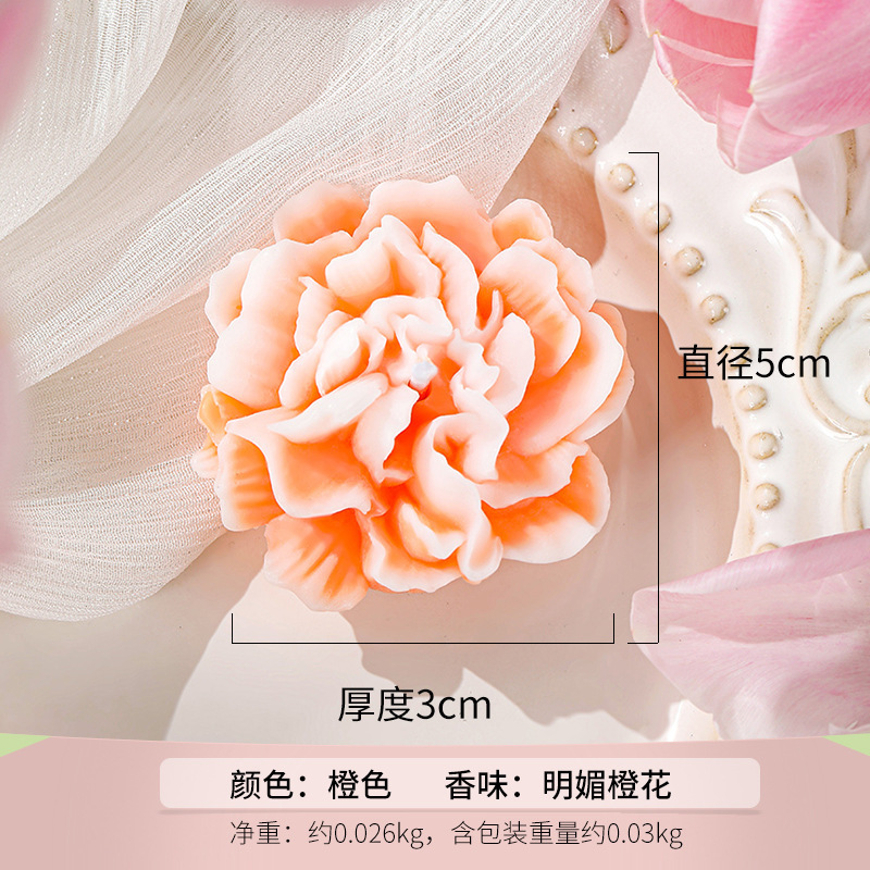 Día de la Madre regalos flor de claveles hechos a mano vela de fragancia día de San Valentín chicas regalos de mano flores vela fragancia