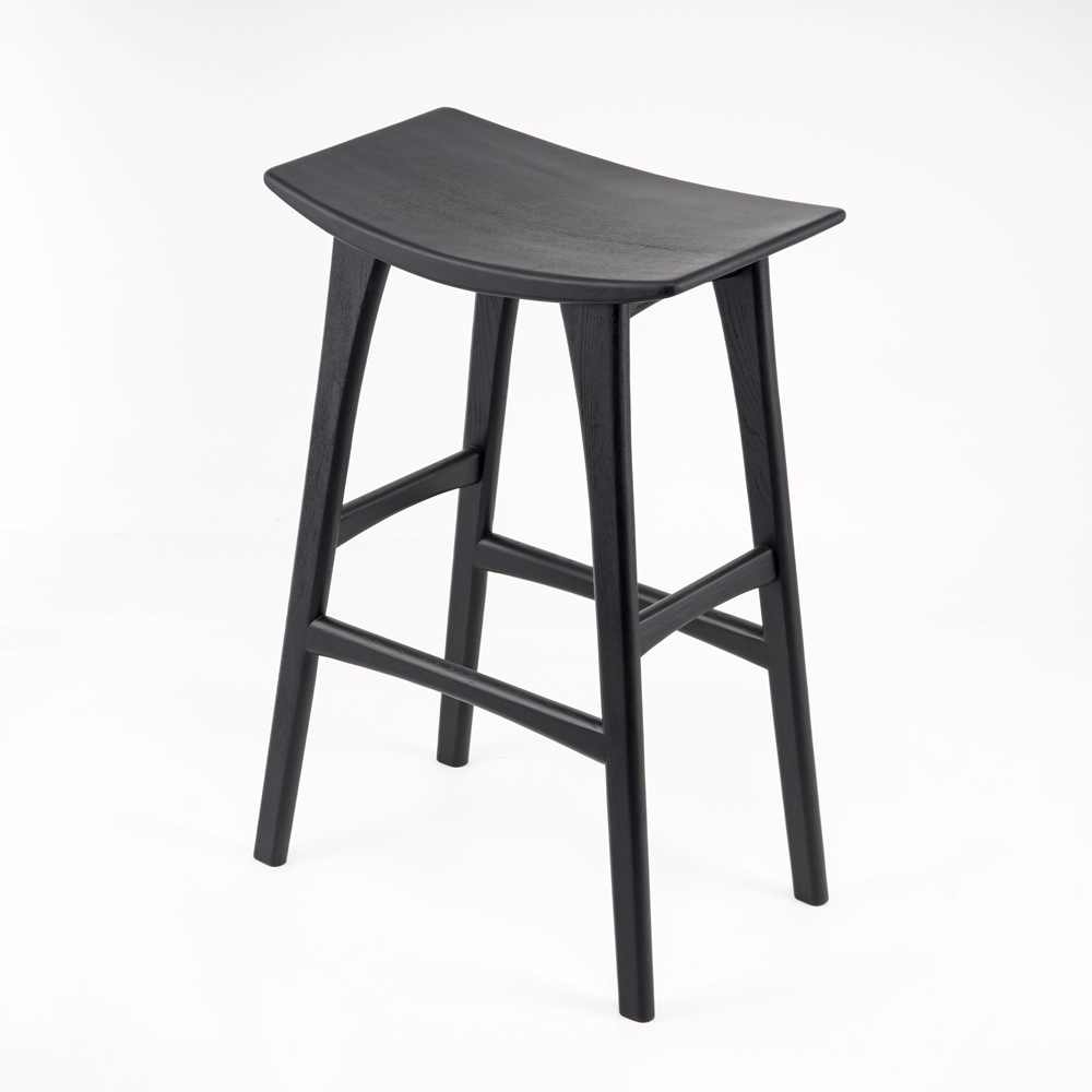 Simple Nordic Modern Solid Wood Bar Chair High Stool Designer Creative Fashion Bar Chair Island Table Nostalgic Retro