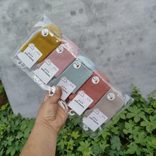 百思特 男孩女孩中筒棉袜松口纯色双针松口儿童袜暖和保暖25秋冬