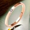 Ring stainless steel, brand golden starry sky, wholesale, light luxury style, french style, does not fade, pink gold