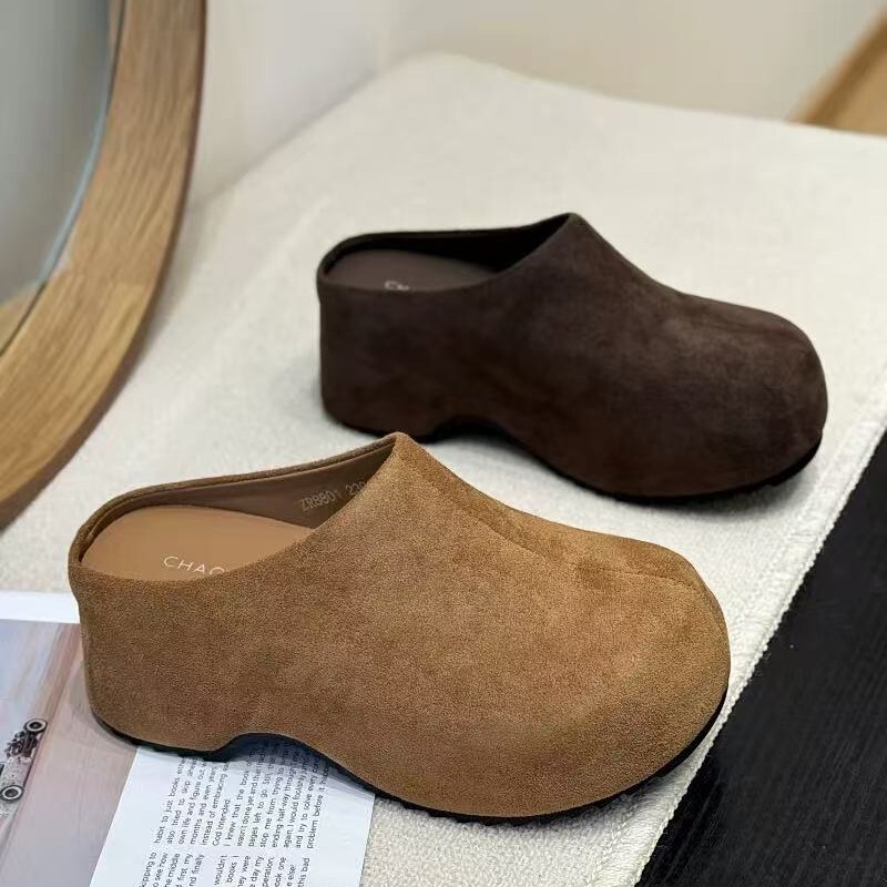 Platform Thick-Soled Closed-Toe Mules for Women, 2025 New Autumn Retro Versatile Height-Increasing Birkenstock Shoes for Petite Women Platform Thick-Soled Closed-Toe Mules for Women, 2025 New Autumn Retro Versatile Height-Increasing Birkenstock Shoes for Petite Women