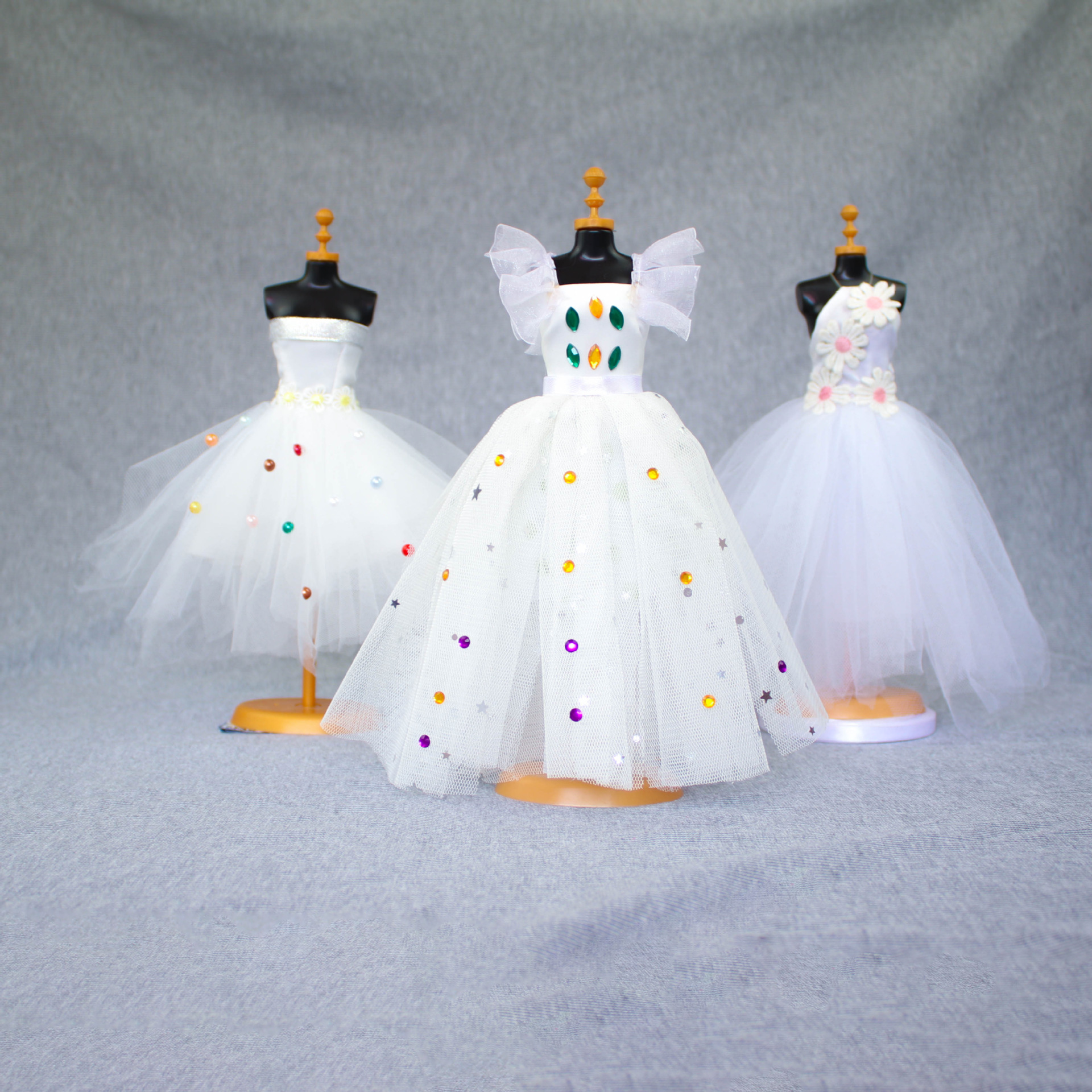 Juguete DIY ropa en forma humana percha modelo estante falda grande pantalla soporte marco nuevo estable 6 puntos 30cm bebé