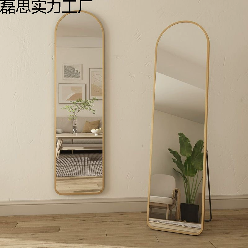 Сетка Красное Зеркало в полный цвет Спальня Домашнее настенное зеркало для примерки Девушка зеркало для одежды Зеркало от пола до пола Домашнее стерео настенное зеркало