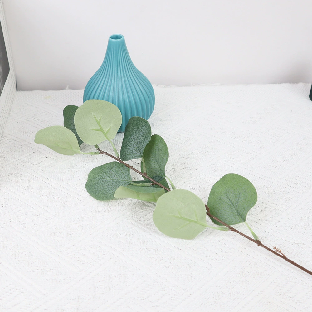 Simulation Eucalyptus Leaf Single Simulation Plant Wedding Decoration Artificial Flower Eucalyptus Leaf DIY Flower Ring Production Wholesale