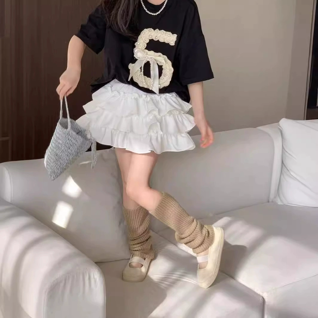 Summer clothing, children's set, Korean style, western style, for teenagers, with short sleeve