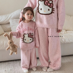 Large and Small Half-Fleece Cute Parent-Child Set Winter New Half-Coated Warm Homecoming Set