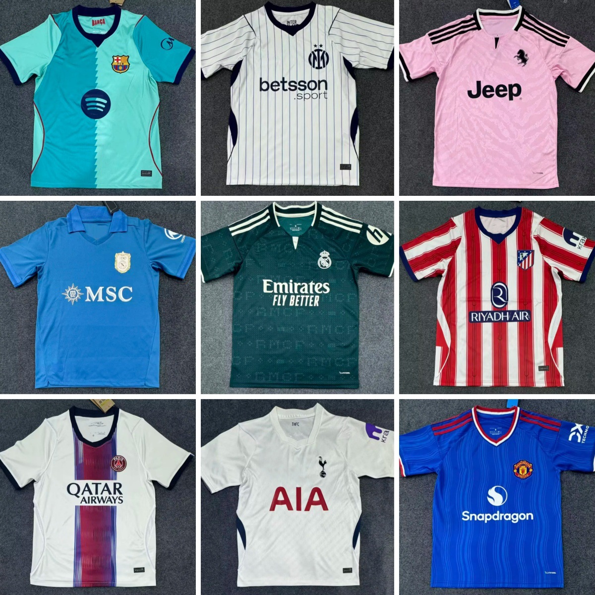 2627 Club Season Thai Version Football Jerseys Arsenal Barcelona Juventus Tottenham Paris Corinthians Jerseys