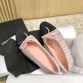 C家香香鞋专柜品质小香平底单鞋女 轻奢名媛风通勤防滑高端女鞋