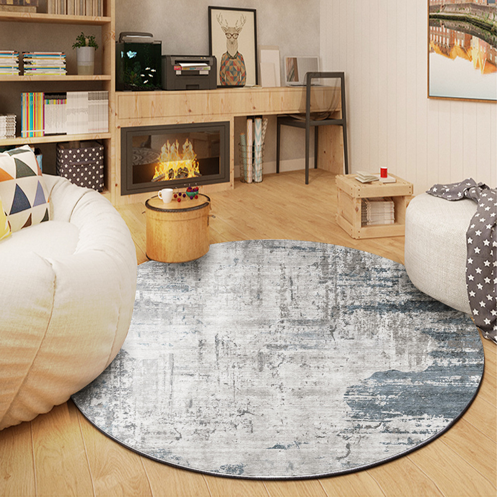 Tapete Redondo para Pie de Cama de Seda Artificial, Absorbente y Antideslizante para Sala de Estar image 27