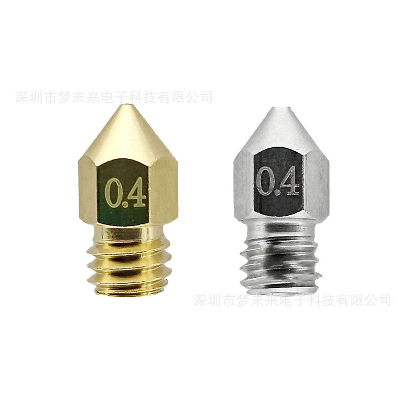 Accesorios de la impresora 3D boquilla de acero inoxidable Ender3 y CR-103D impresora mk8 punta traje de boquilla