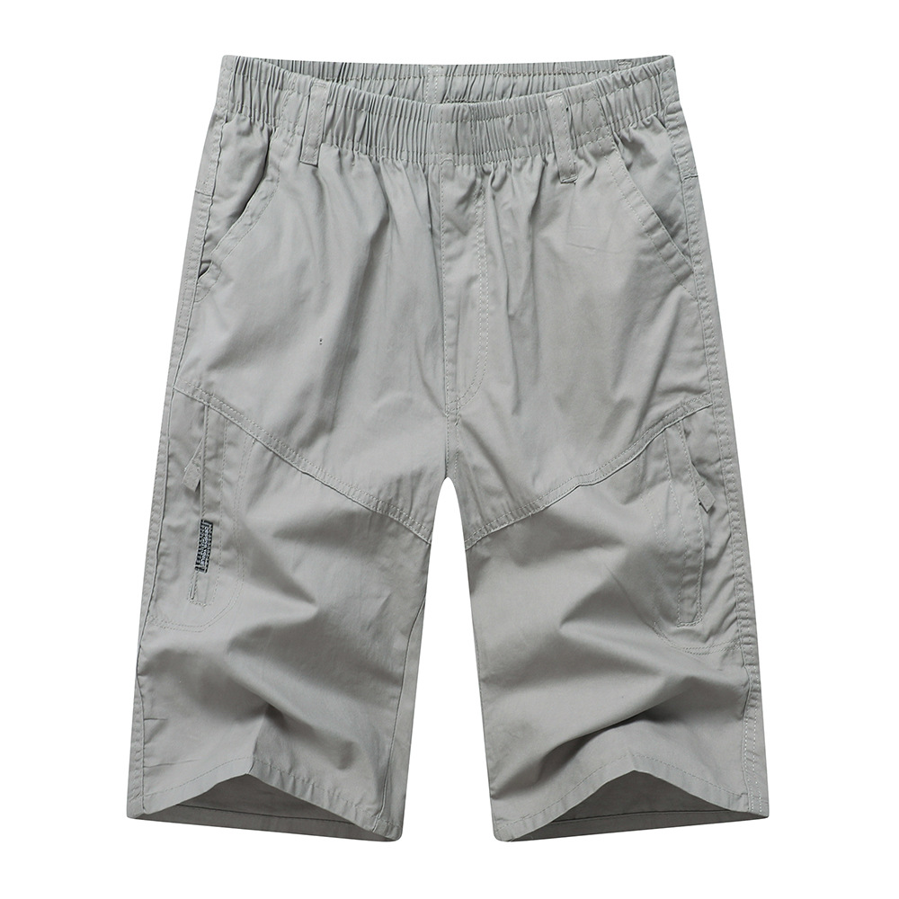 Cross-border Youth Men's Summer Casual Workwear Shorts Capri Pants Middle-aged Men's Business Casual Shorts Live