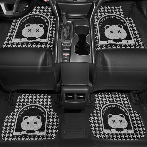 Car floor mat wire ring, universal easy-to-clean anti-dirty mat, car protective mat, cartoon cute single-chip car foot mat
