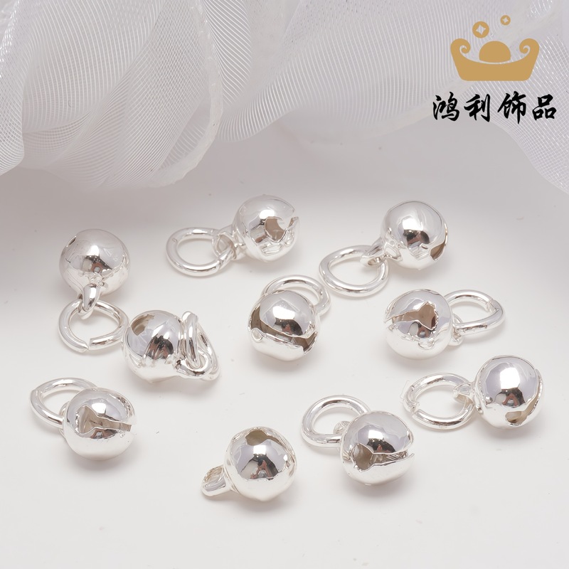 14K包金配件 8mm铃铛挂件小吊饰 diy手工串手链吊坠配件挂坠材料|undefined
