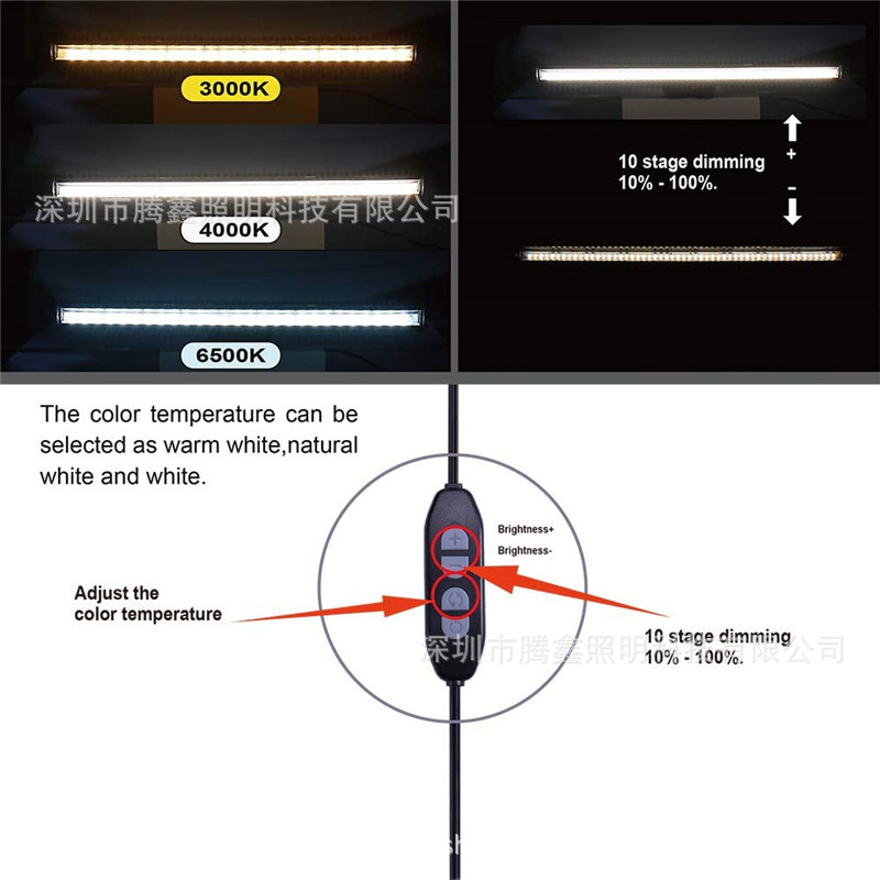 Monitor lámpara colgante pantalla lámpara colgante lámpara portátil USB clip lámpara de protección para los ojos pantalla LED lámpara de mesa